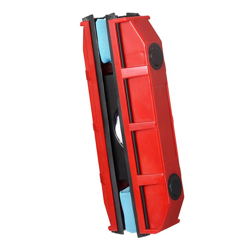 Double-Sided Magnetic Glass Wiper & Squeegee for High-Rise Windows 2-8mm Glass, Red