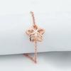 Purple Gold Color Gold Hollow Star Ring Rose Gold Plated Flower Chain Ring Jewelry