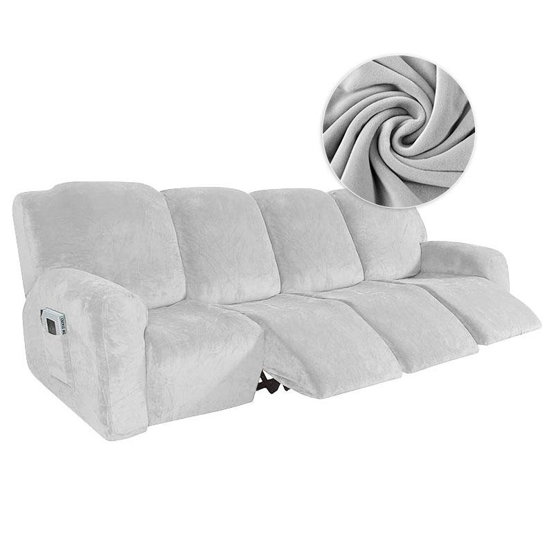 1/2 Seater Stretch Recliner Sofa Cover Soft Velvet Lazy Boy Armchair Covers Elastic Non Slip Sofa Slipcovers for Living Room