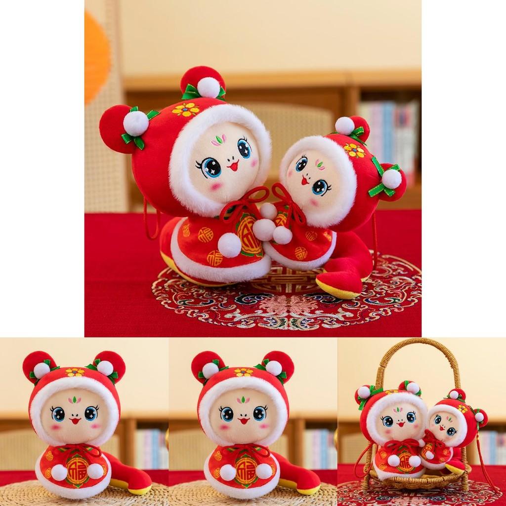 Adorable Plush Snake Year Zodiac Toy Soft And Cuddly Doll For New Year Celebrations