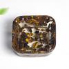 Resin Geometric Dismagnetization Bowl With Natural Crystal Fill For Modern Living Room Decor