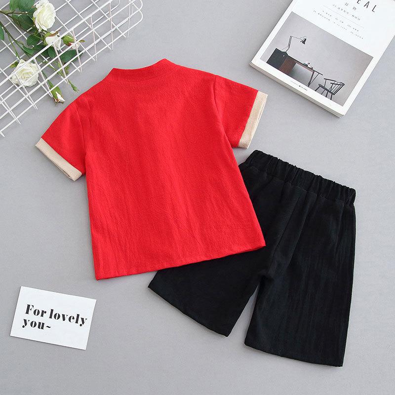 Boys Hanbok Chinese Style Children's Children's Baby Summer Suit Suit Summer Handsome Tang Suit Performance Clothes Summer Suit Suit