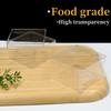 Transparente starre Kunststoff-PS-Material Mousse-Kuchenbox Tiramisu-Behälter Sushi-Dessert Lebensmittelaufbewahrung Kekse Süßigkeiten Verpackungsbox