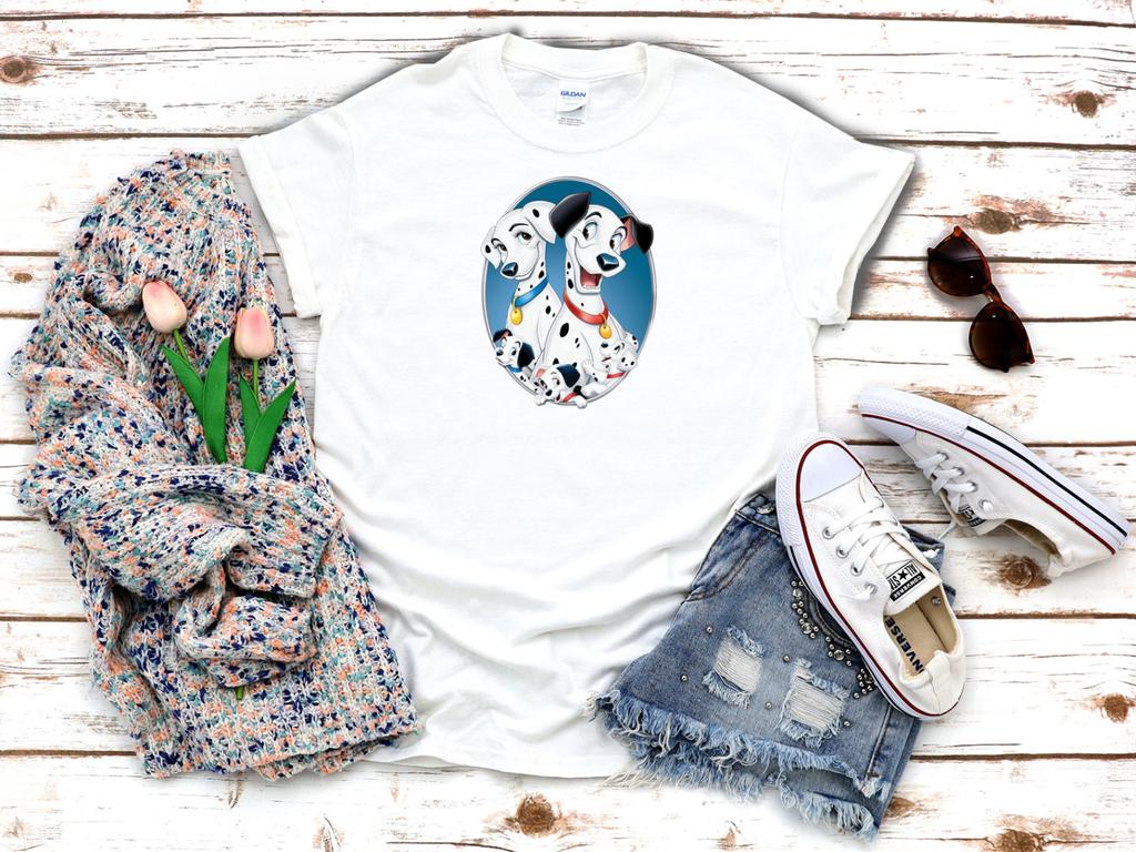26 101 Dalmatians Movie T Shirts White Women's 3 4 Short Sleeve T-Shirt K716 Unisex T-Shirt