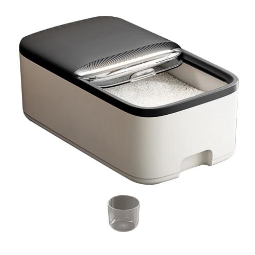 Airtight Rice Storage Container, 5kg/10kg Capacity, with Measuring Cup, Made of Food-Grade PP, Insect-Proof and Moisture-Proof, with a Clear Window an