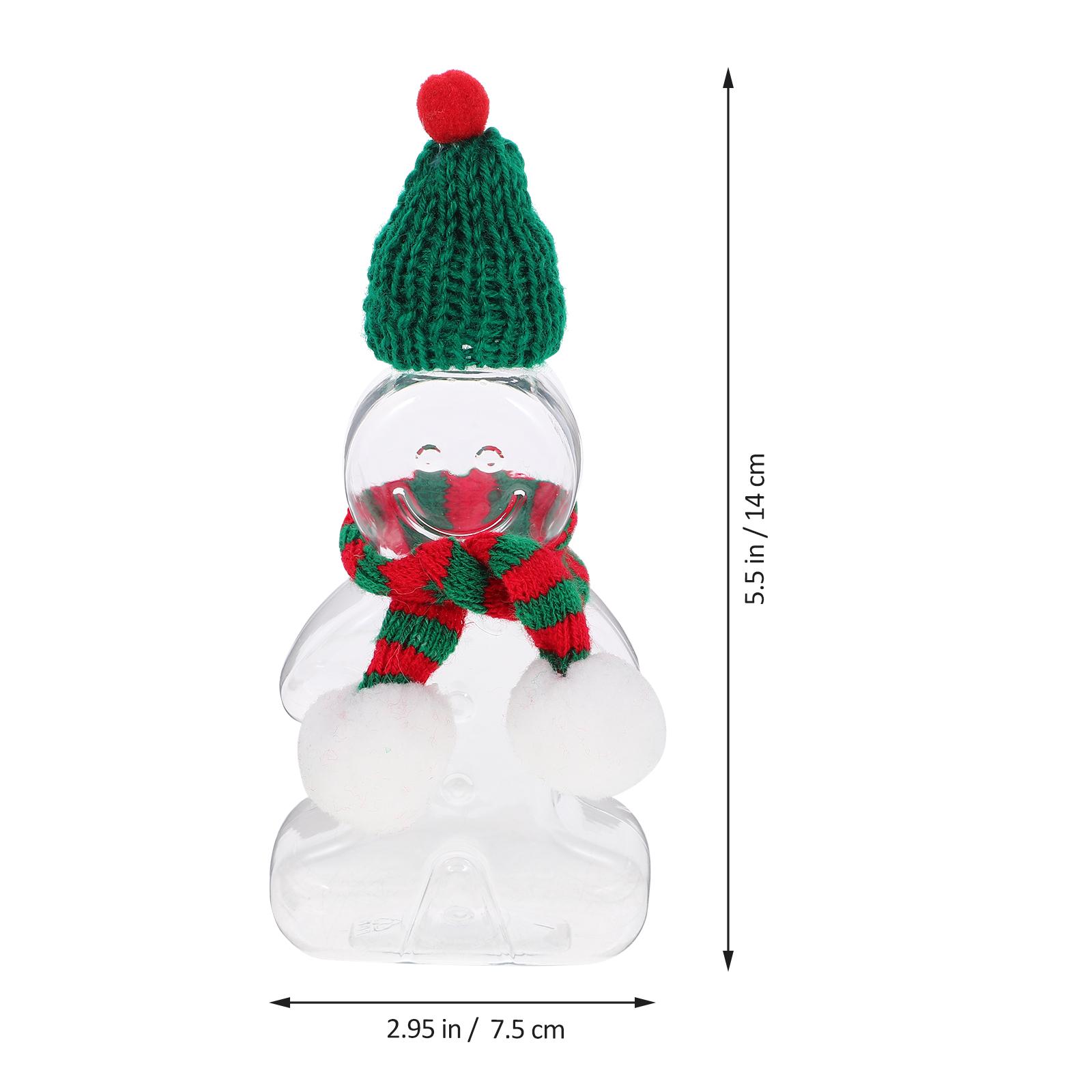 

1 set 1 Set Gingerbread Man Juice Bottles 300Ml Portable Christmas Beverage Containers Spill-Proof Plastic Drinking Bottles For