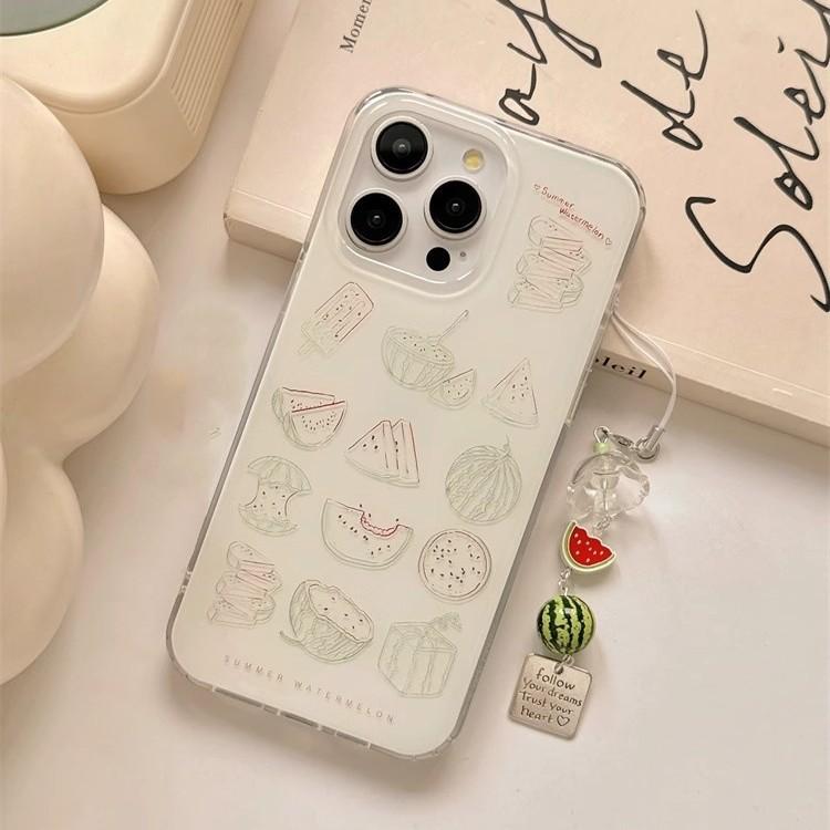 Single Layer Sketch Watermelon for Apple16promax Mobile Phone Case15 for IPhone14 Protective Case13imd12