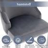 4 Dining chairs, comfortable and breathable, suitable for restaurants, living rooms, cafés, modern style, silver-plated legs, velvet, gray + silver
