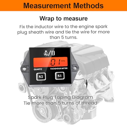 Digital Tachometer ZSB 02 Backlit LCD Engine RPM Meter for Small Engines