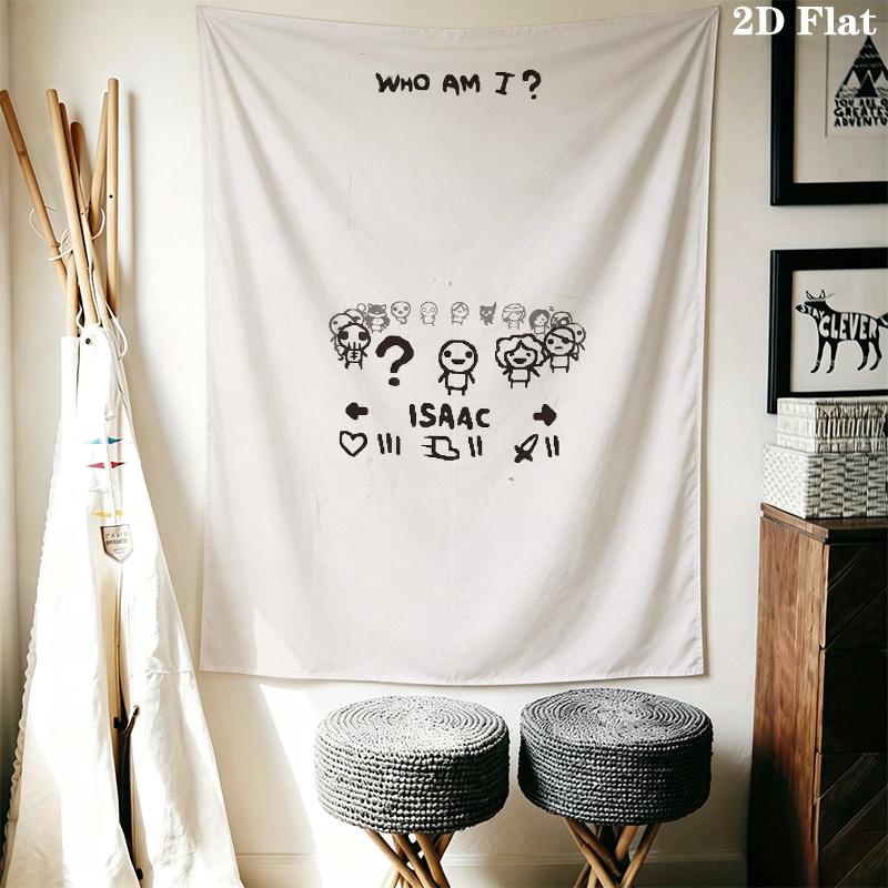 The Binding of Isaac Wall Tapestry Aesthetic Wall Hanging Printed Fabric Blanket Decorative Tapestries for Bedroom Living Room Home Decor