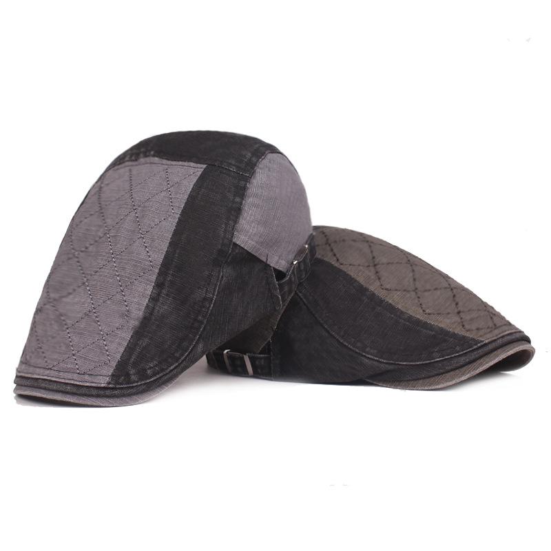 Cotton Buckle Adjustable Newsboy Hats 