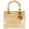 Dior Lady Dior Handbag Canage cream enamel Women Used