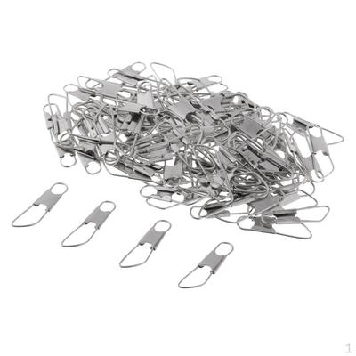 100 Pcs Fishing Locks Brooches Made Of Rotating Stainless Steel