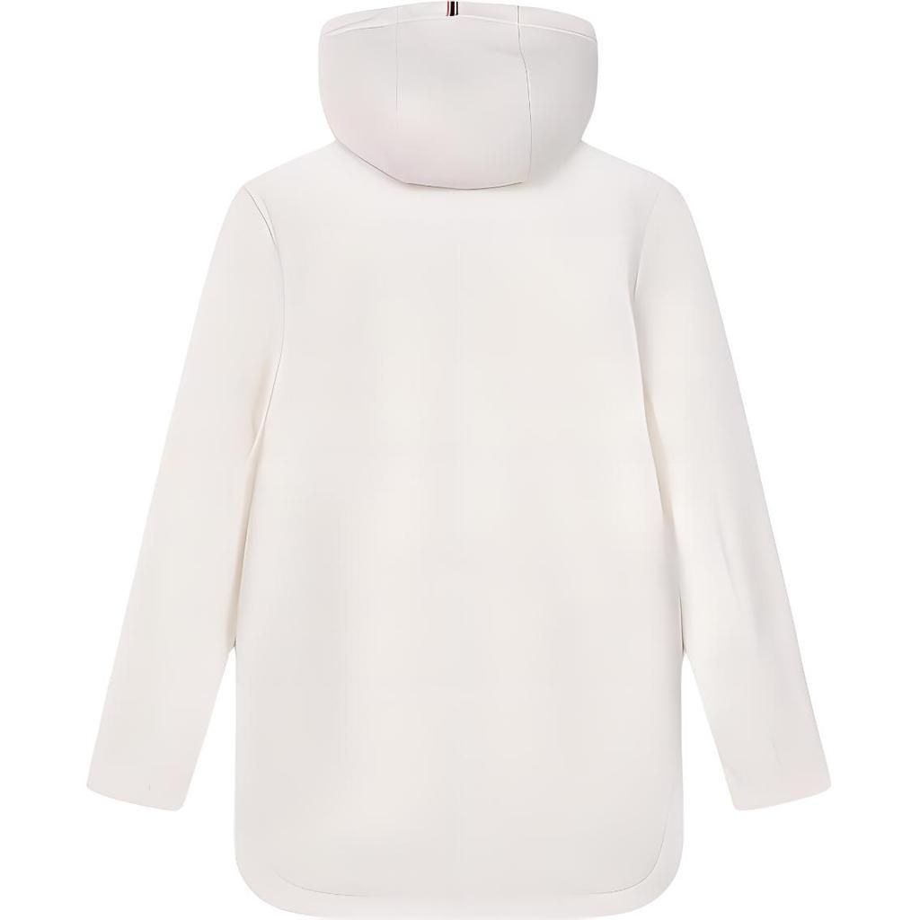 Fila Solid Color Hooded Casual Knit Jacket Women Jackets Steam-White F11W411506F-IV