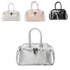 Ribbon Bow Pu Womens Office Handbag With Top Zip Closure For Daily Casual Use