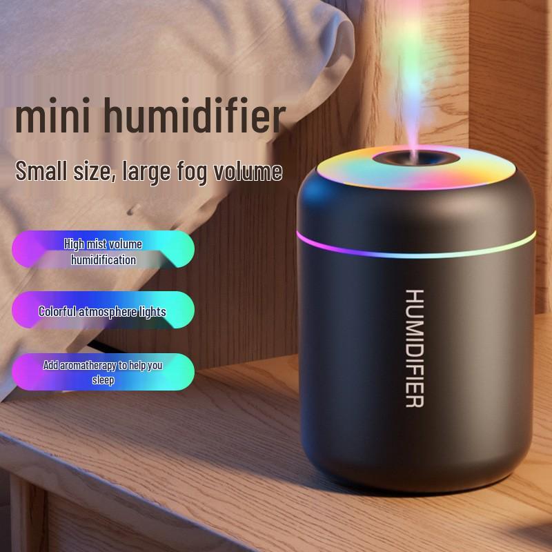 Portable USB Silent Colorful Cup Humidifier with LED Light – Ideal for Home or Car
