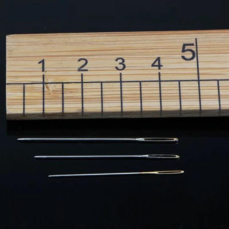 30pc Leather Sewing Needles Big Eye Manual Embroidery Stitching Fabric Cross Stitch Knitting Tool with Needle Cylinder