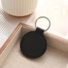 Laser Engrave Round PU Leather Keychain Custom Circle Key Chain Holder Company Activity Hotel Number Keyring Gift