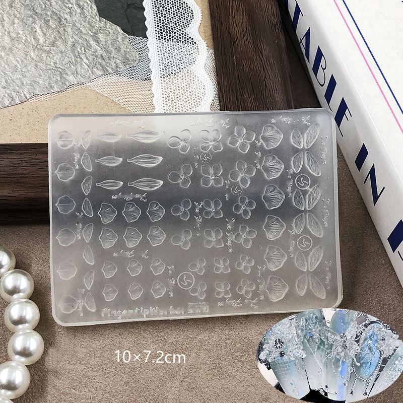 3D Silikon Blume Nagelform Wiederverwendbare Blütenblatt Schablone DIY Nagelkunst Dekorationen Maniküre Werkzeug
