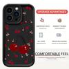 Large Cherry Black Groove Sandstone Phone Case for iPhone 15/16/17