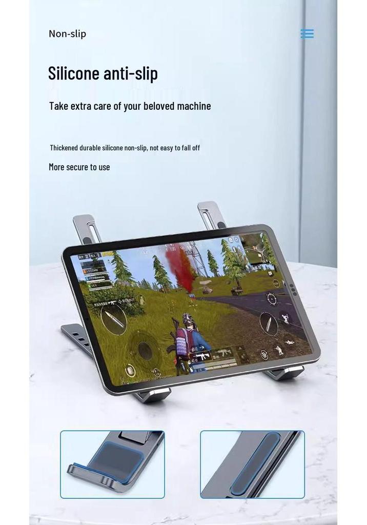 Aluminum Alloy Portable Laptop Cooling Stand - Lifting, Folding, Adjustable, and Multifunctional with Vertical Storage