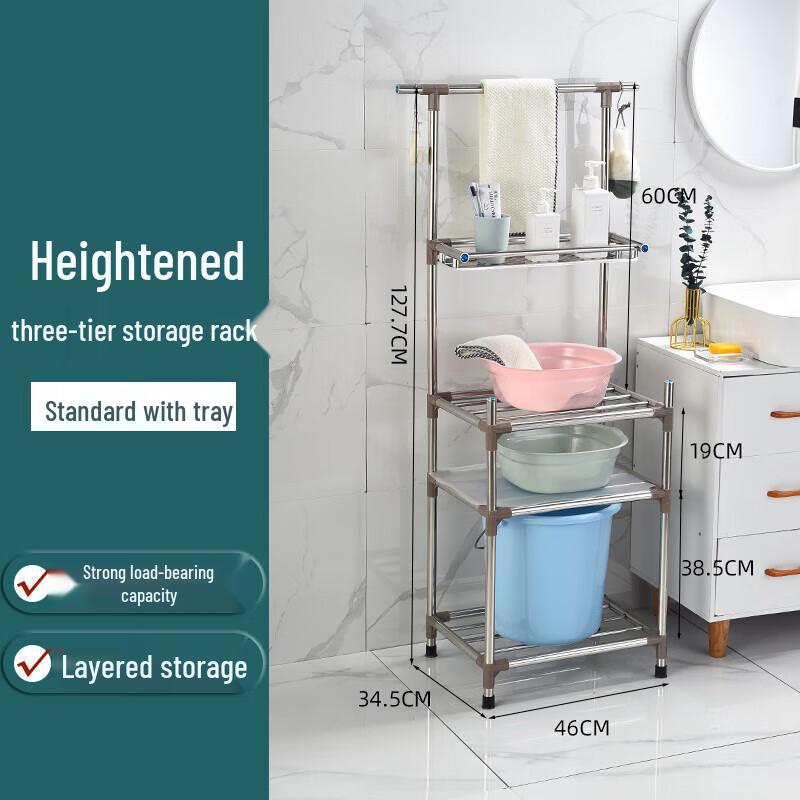Homeglen Stainless Steel Bathroom Corner Storage Rack