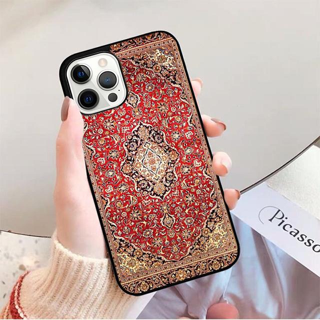 Persian Carpet Floral Pattern Phone Case For iPhone 17 Air 16 15 14 13 12 Pro Max Plus Max Cover Shell Coque