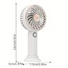 Small Fan Handheld Portable Fan with LED Light USB Rechargeable, Long-lasting Battery Life, Silent Suitable for Office Desktop
