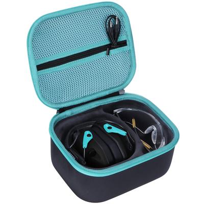 RAZOR SLIM ELEC MUFF Slim Electronic Earmuffs with Storage Case Light [Peyyargo] Walker's (Black + Blue)