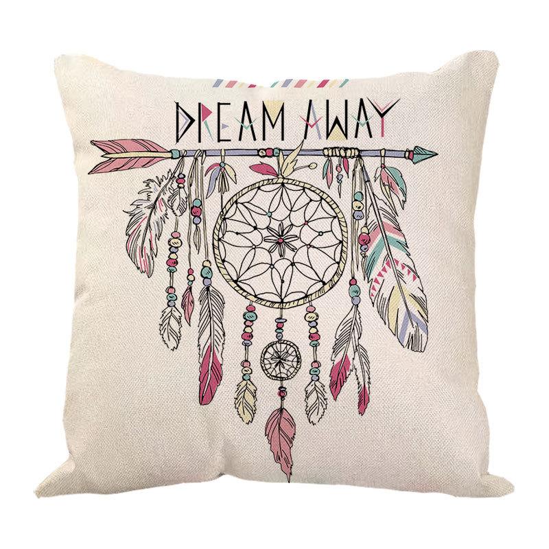 Dreamcatcher Printed Bay Window Decoration Pillow Case Car Waist Pad Pillow Sofa