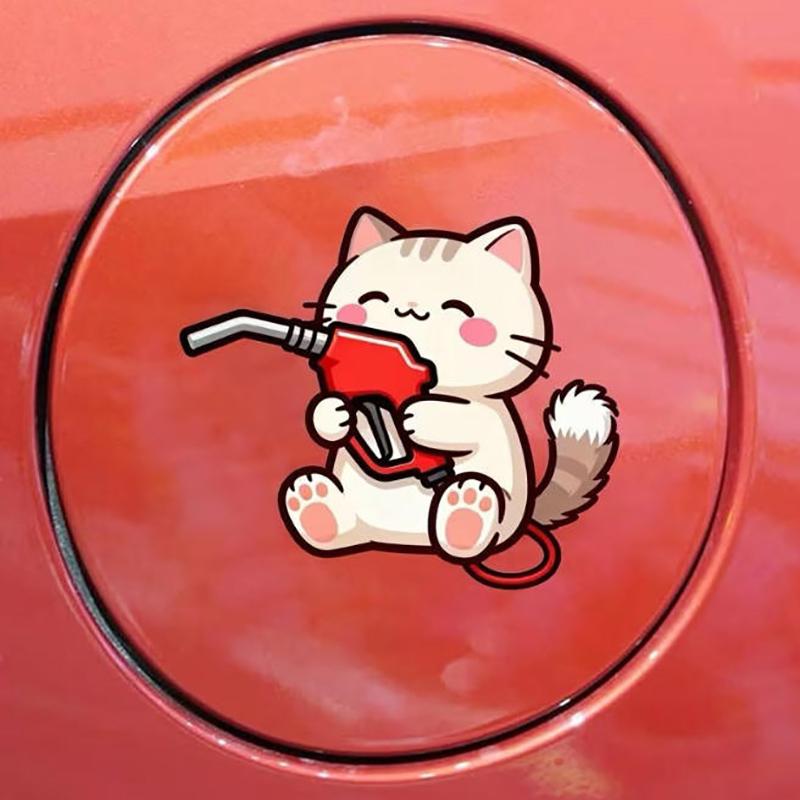 Car Stickers Decal Fuel Gage Empty Stickers Funny Vinyl Car Fuel Tank Cap Sticker