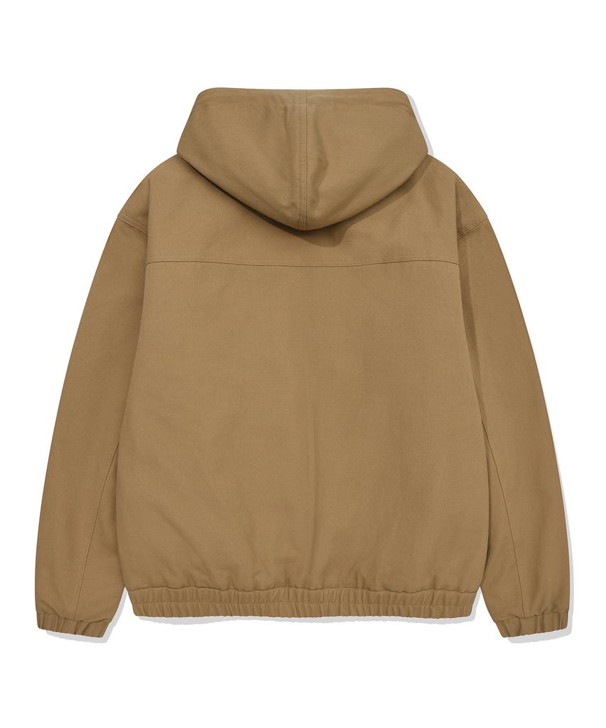 Wacky Willy Hooded Padded Work Jacket Beige
