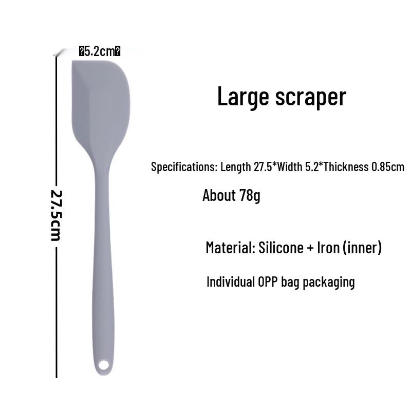 Silicone Spatula Set: Heat-Resistant, One-Piece Scrapers for Mixing & Baking (Small & Large Sizes)