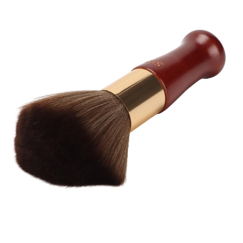 Ergonomic Wooden Handle Neck Duster Brush Portable Design Hair Cut Neck Brush Salons