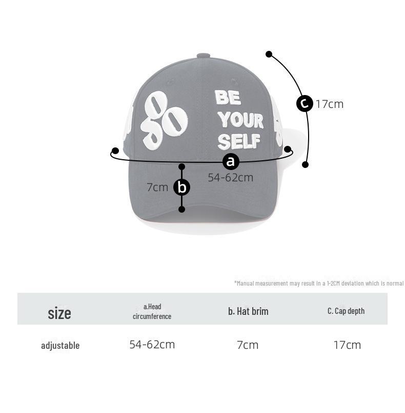 American Flat-Brim Cap with 3D Embroidered Custom Letters - High-Quality Trendy Baseball Hat