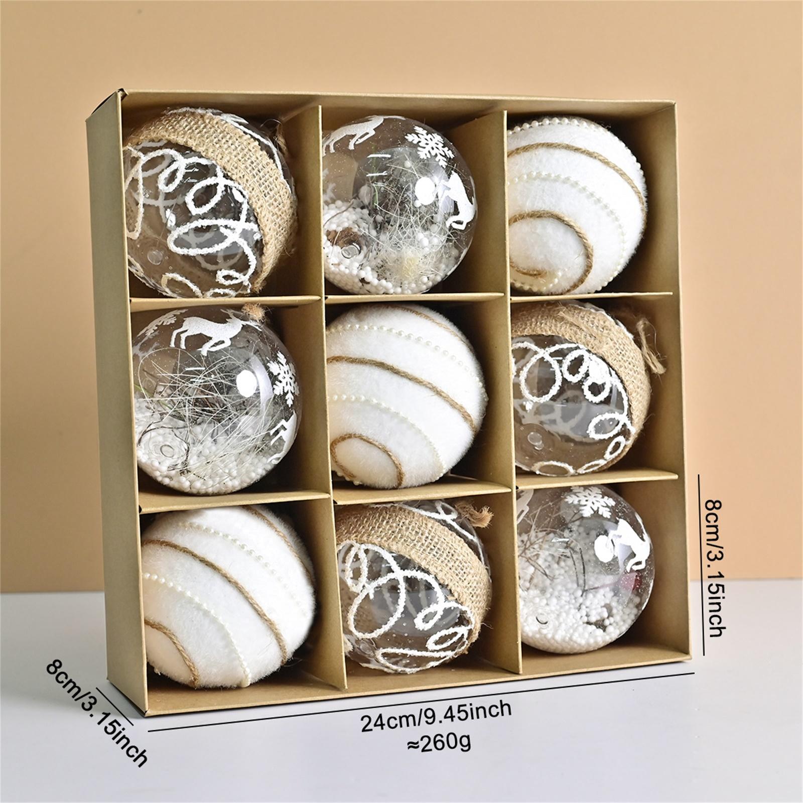 

Transparent Gold Glitter Christmas Ornaments, Creative Linen Christmas Balls, Christmas Tree Decorations, Party Ornaments One Size