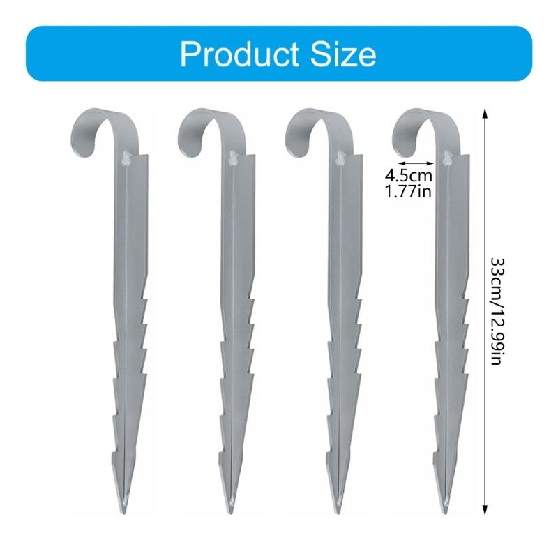 4Pcs Trampoline Wind Stakes Swing Fixing Hook Heavy Duty Ground Stakes Outdoor Equipment Achoring Tool Enduring