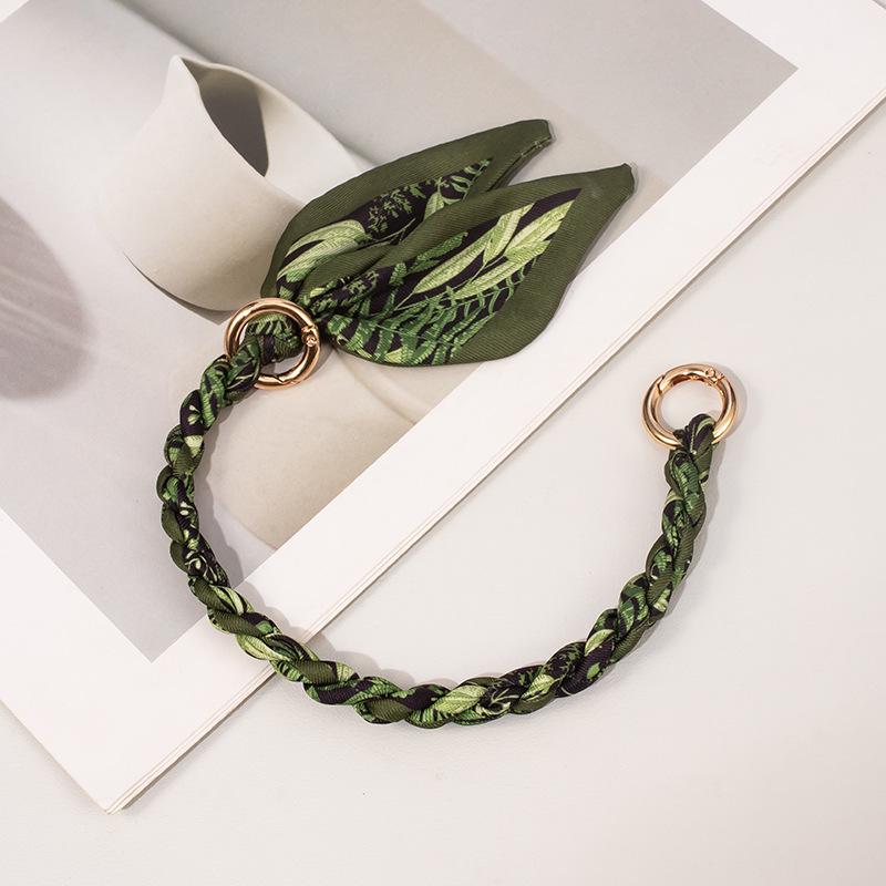 Evelyn Silk Scarf Woven Handbag Strap Chain - High-End Replacement Accessory
