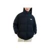Anta Solid Color Logo Tag Zipper Stand Collar Duck Down Long Sleeve Down Jacket Women Outerwear Black 962248940-3