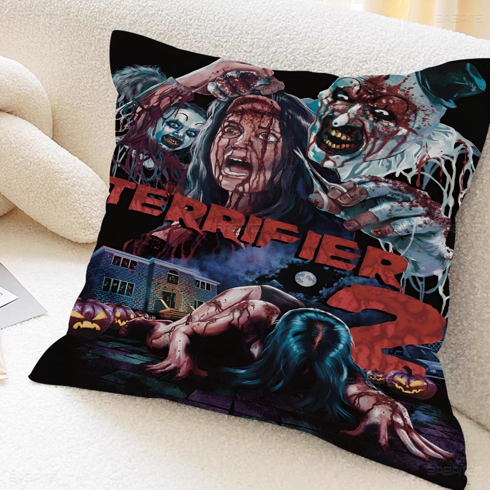 Film T-terrifier Skräckkudde Gåva Hemmakontor Dekoration Sovrum Soffa Bil Kuddfodral Fodral 45x45