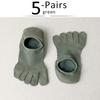 5 Pairs Invisible Toe Socks Summer Thin Cotton Mesh Shallow Mouth Soft Elastic Breathable Deodorant Cool 5 Finger Socks Sokken