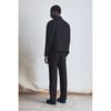 H M Linen Blend Tailored Pants Relaxed Fit Black