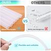 6 Plastic Straws Reble for Stanley Tumbler 30 Oz 40 Oz, 12 Inch Straight Replacement Straw with 6 Colorful Straw Covers, 2 Cleaning Brushes for