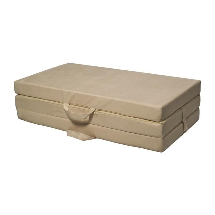 Matelas poddajné matelas invité 200x120x10 cm blanc cassé