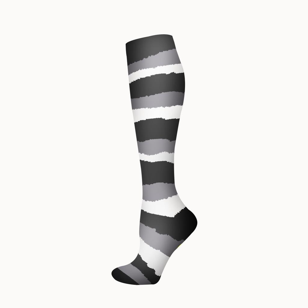 Compression Socks Small Dots Stripe Candy Color Varicose Vein Nurse Sports Running Calf Pressure Stockings Protect Feet Support