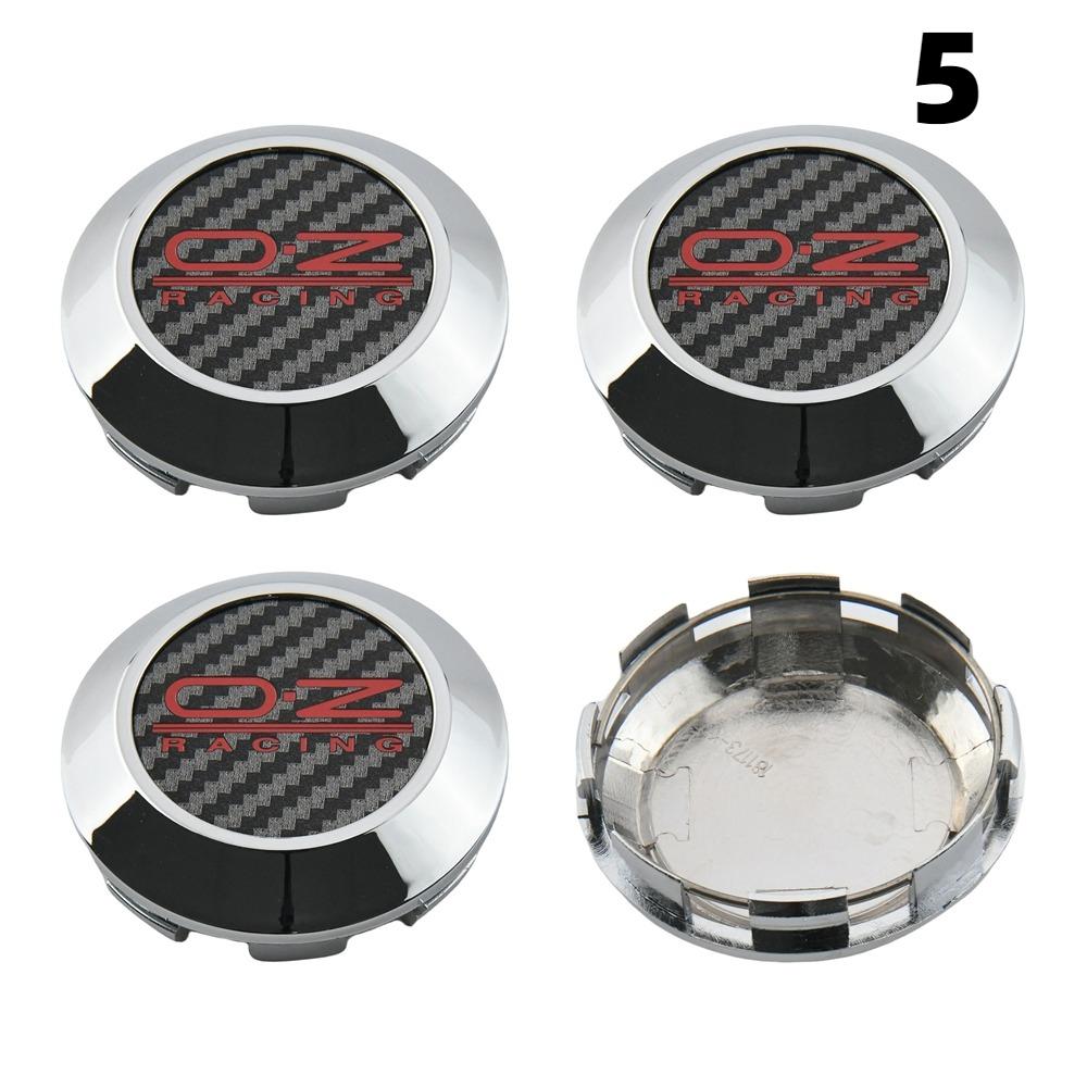 1 Juego/4 Piezas Diámetro Exterior 76MM / Diámetro Interior 72MM Tapa Para Llantas Tapacubos Centrales con Logo OZ Tapa de Rueda de Coche Deportivo Tapacubos
