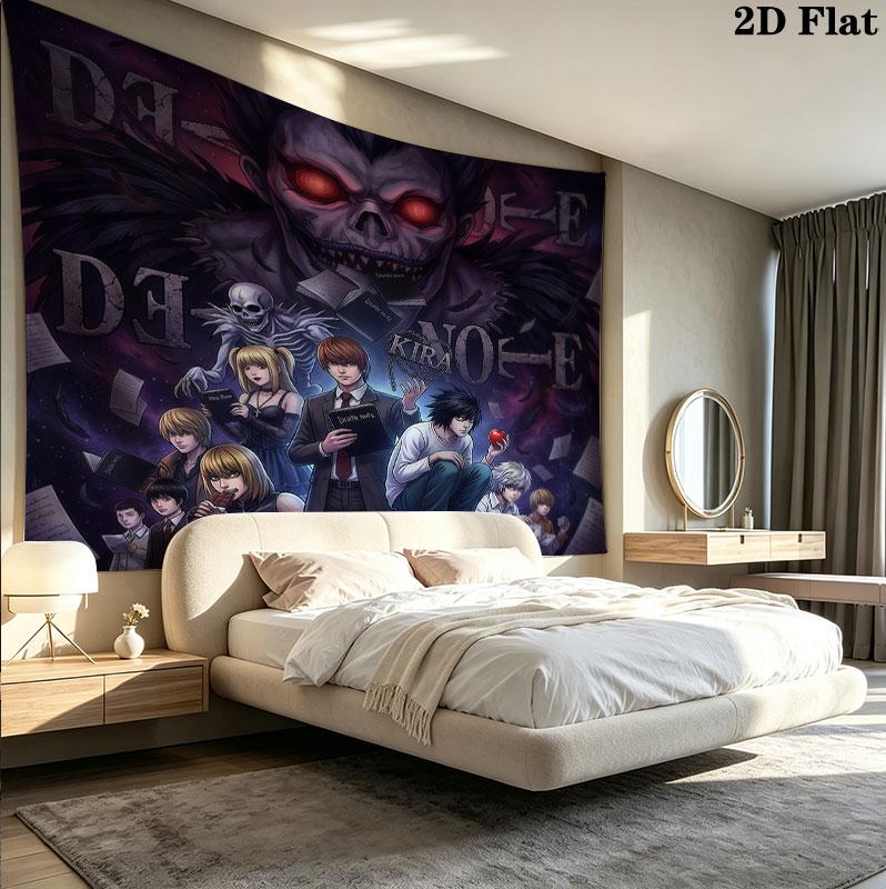 Tapeçaria de Parede Death Note Pendente Estético de Parede Manta de Tecido Impressa Tapeçarias Decorativas Para Quarto Sala de Estar Decoração de Casa