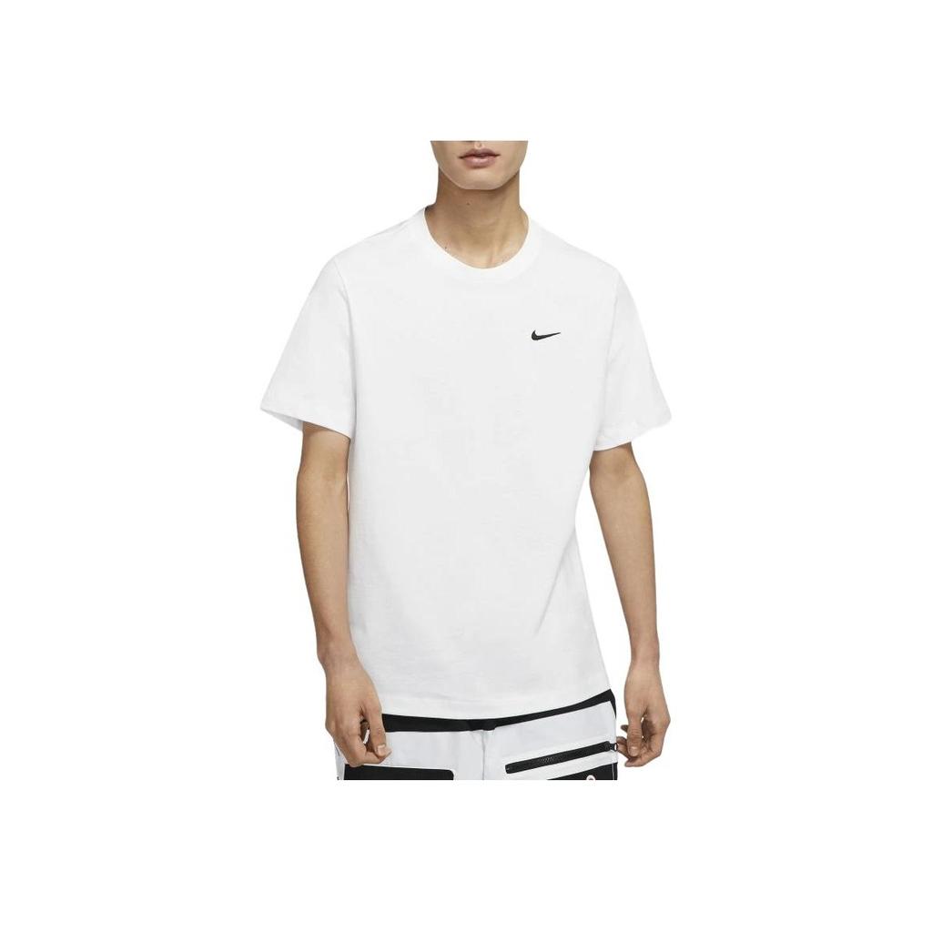 Nike Pánské triko s vyšívaným logem a výstřihem bílé BV0508-100