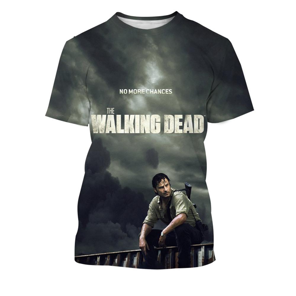 Summer fashion trend personalized 3D printed printed pattern T-shirt retro hip-hop round neck casual comfortable short sleeved S