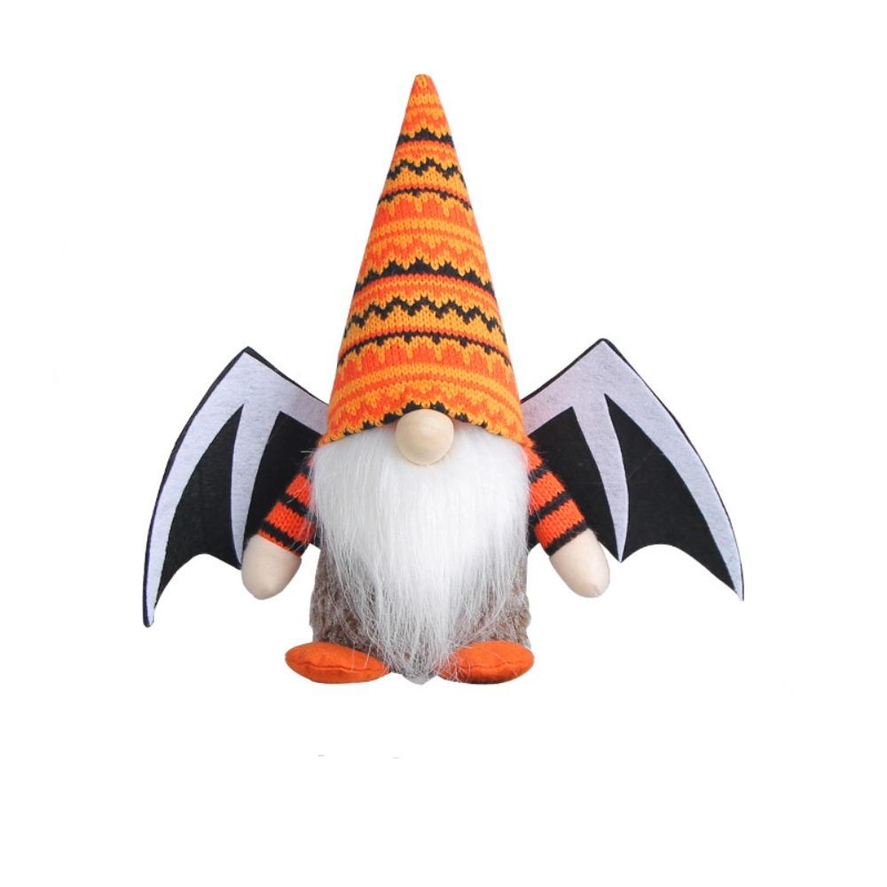 Cute Halloween Wings Doll Funny Knitted Plush Doll Crafts Faceless Doll New Year